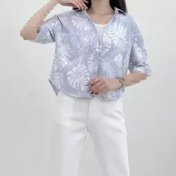 شومیز زنانه آستین کوتاه میکس