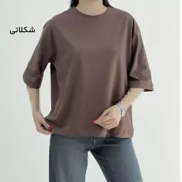 تیشرت باکسی زنانه یقه گرد