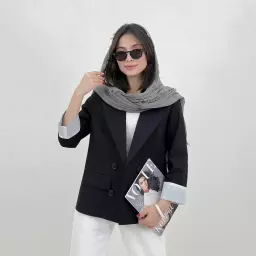 کت زنانه لینن یقه انگلیسی