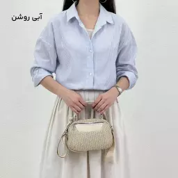 شومیز زنانه لینن آستین سه دکمه