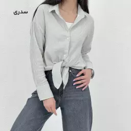 شومیز زنانه لینن آستین سه دکمه