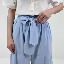 شلوار لینن زنانه طرحدار