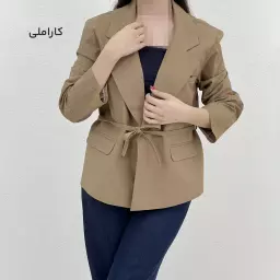 کت زنانه لینن پشت جیب