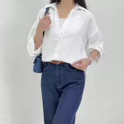 شومیز زنانه کتان سیلک