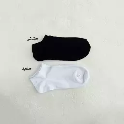 جوراب زنانه مچی سفید مشکی