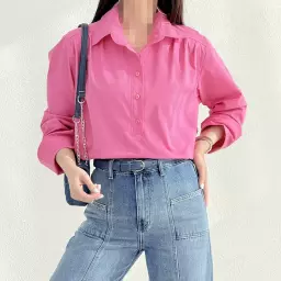 شومیز زنانه لینن سه دکمه