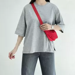 تیشرت زنانه باکسی چاکدار