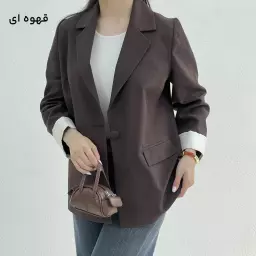 کت زنانه لینن تک دکمه