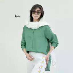 شومیز زنانه لینن جلو دکمه