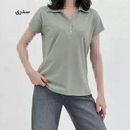 تیشرت زنانه سه دکمه