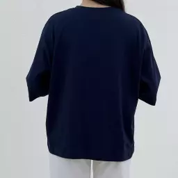 تیشرت زنانه باکسی پاپیون