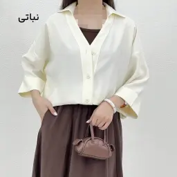 شومیز زنانه سیلک آستین پاکتی