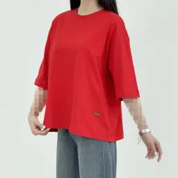 تیشرت زنانه باکسی ساده رنگی | آی بولک