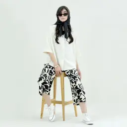 شلوار لینن زنانه طرحدار