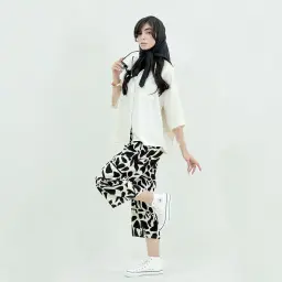 شلوار لینن زنانه طرحدار