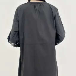 پیراهن بلند زنانه مشکی گلدوزی