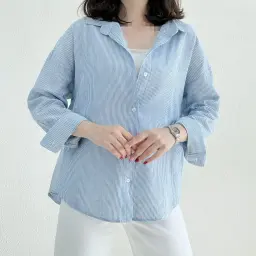 شومیز زنانه لینن راه راه