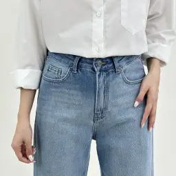 شلوار جین زنانه چیل کات آبی روشن