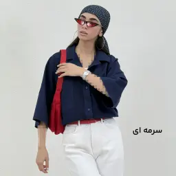 شومیز زنانه رنگی لینن اسلپ