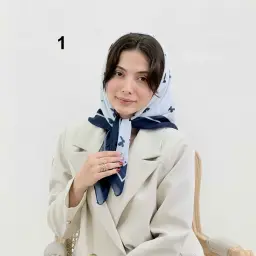 مینی اسکارف زنانه سرمه ای
