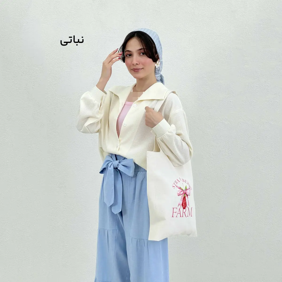 شومیز زنانه لینن آستین دکمه