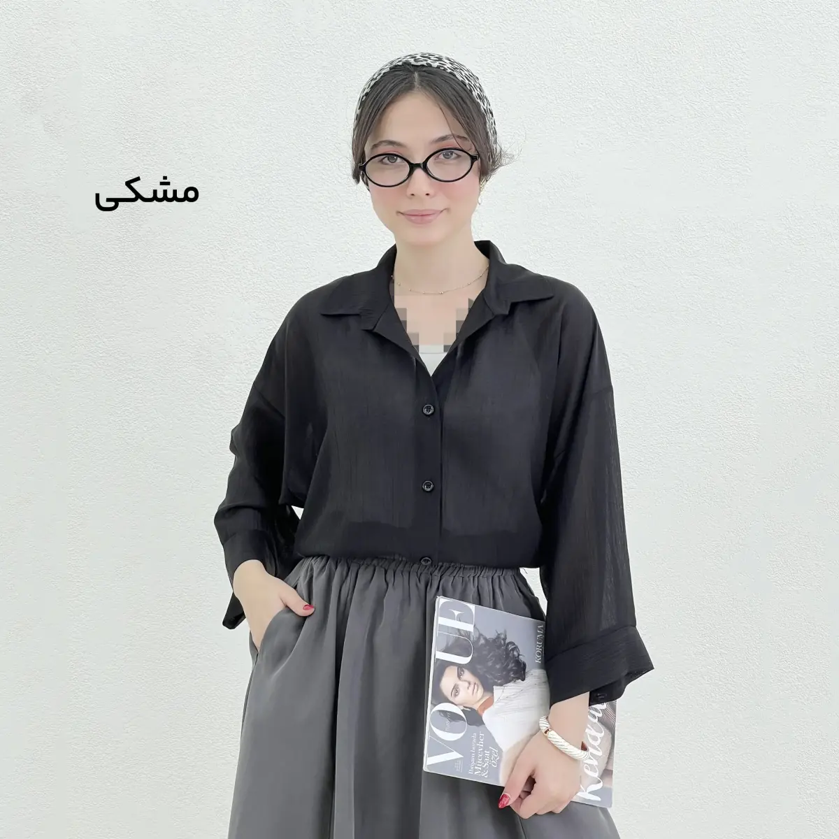 شومیز زنانه شیشه ای