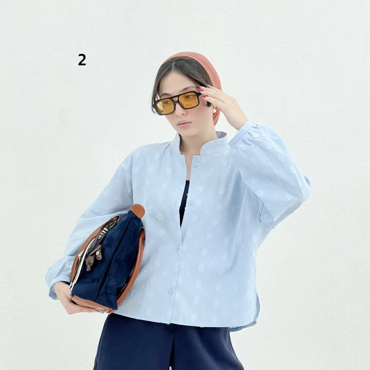 شومیز زنانه لینن طرحدار