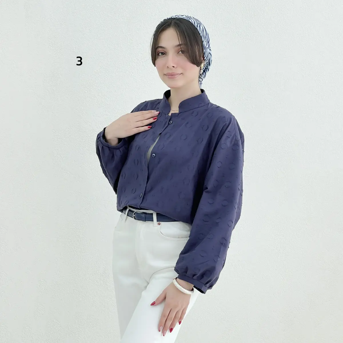 شومیز زنانه لینن طرحدار