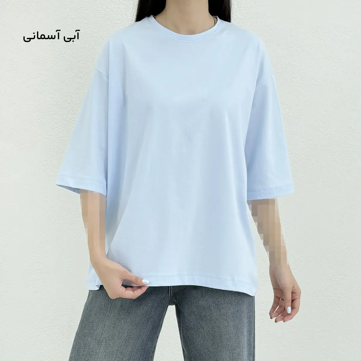 تیشرت زنانه بیسیک آستین سه ربع