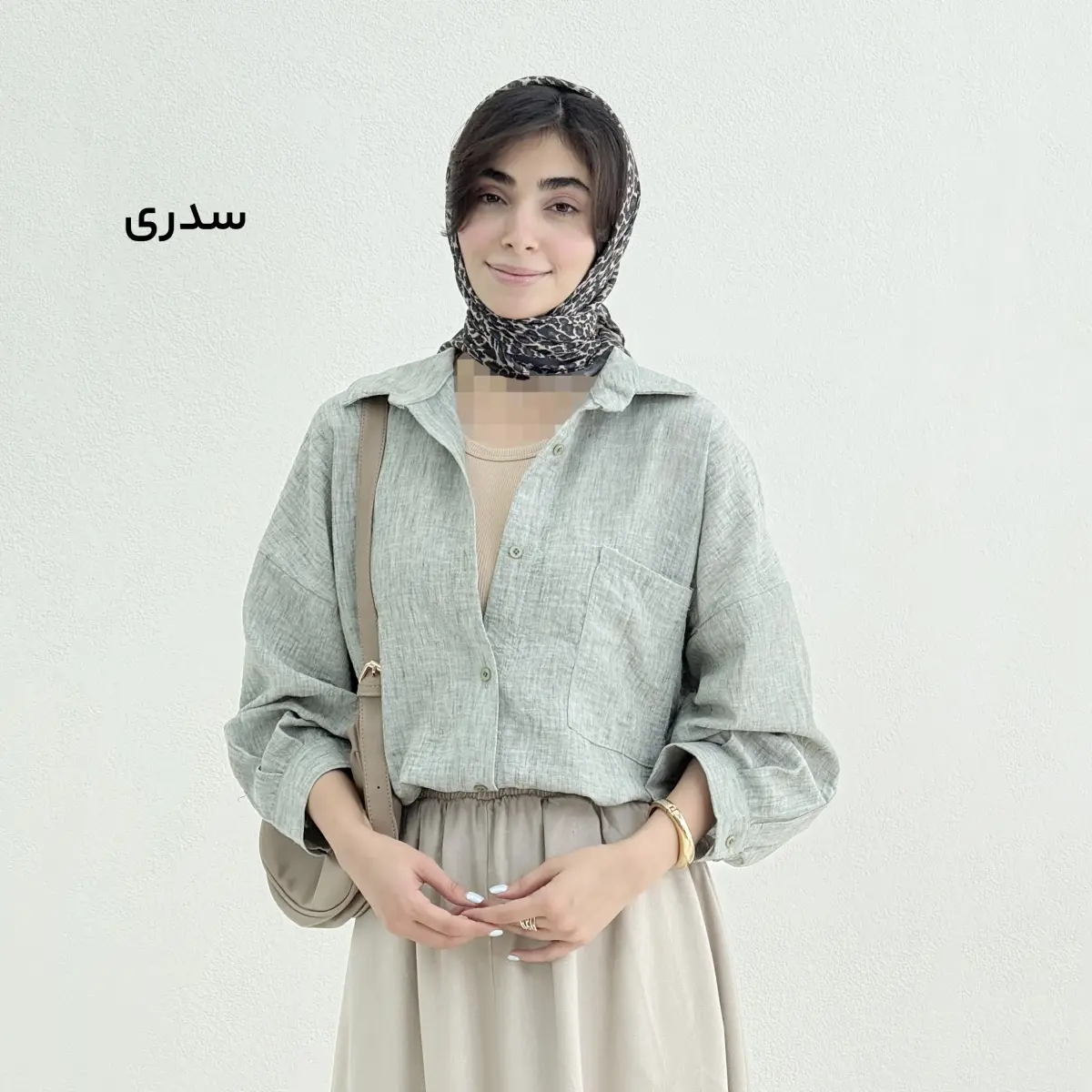 شومیز زنانه لینن آستین دو دکمه
