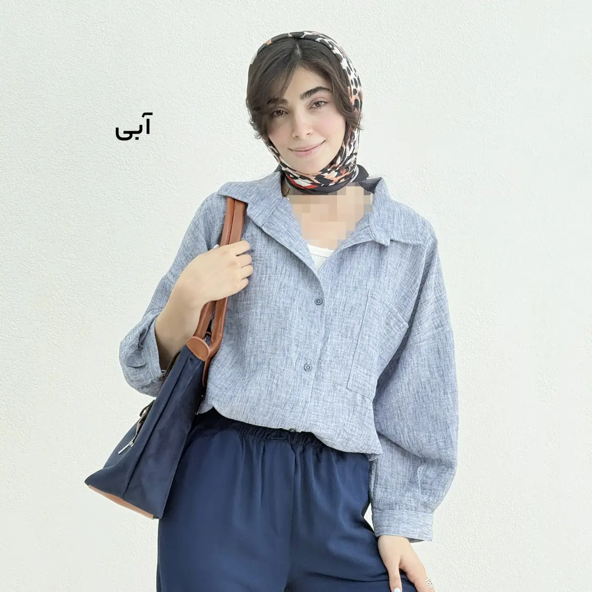 شومیز زنانه لینن آستین دو دکمه