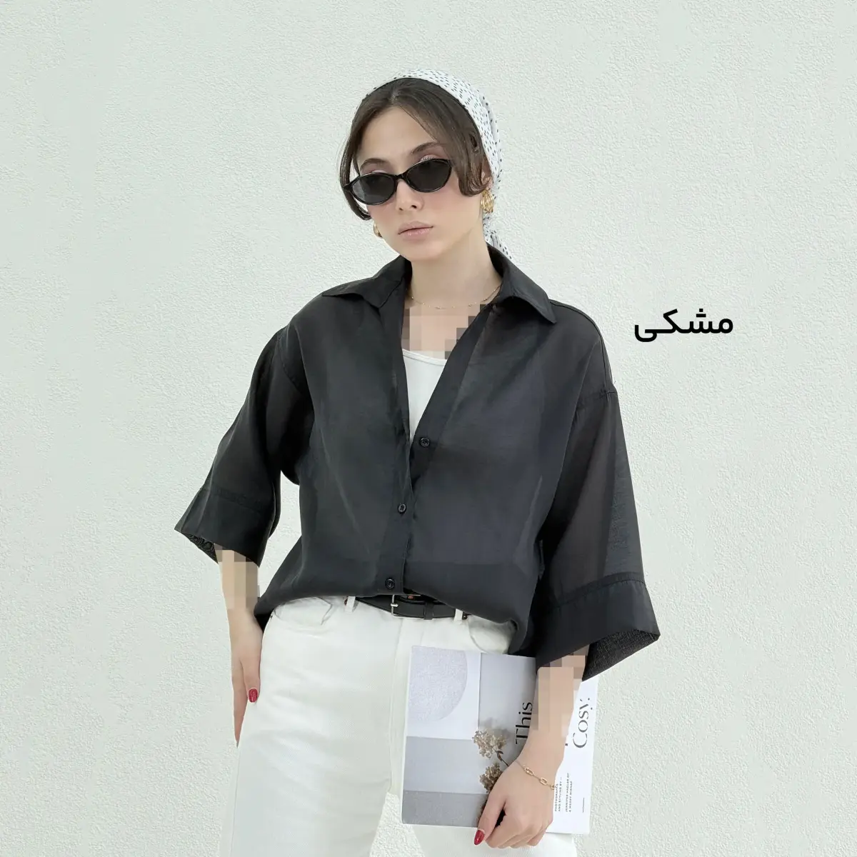 شومیز زنانه رنگی شیشه ای