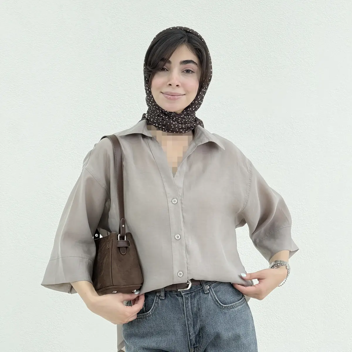 شومیز زنانه رنگی شیشه ای