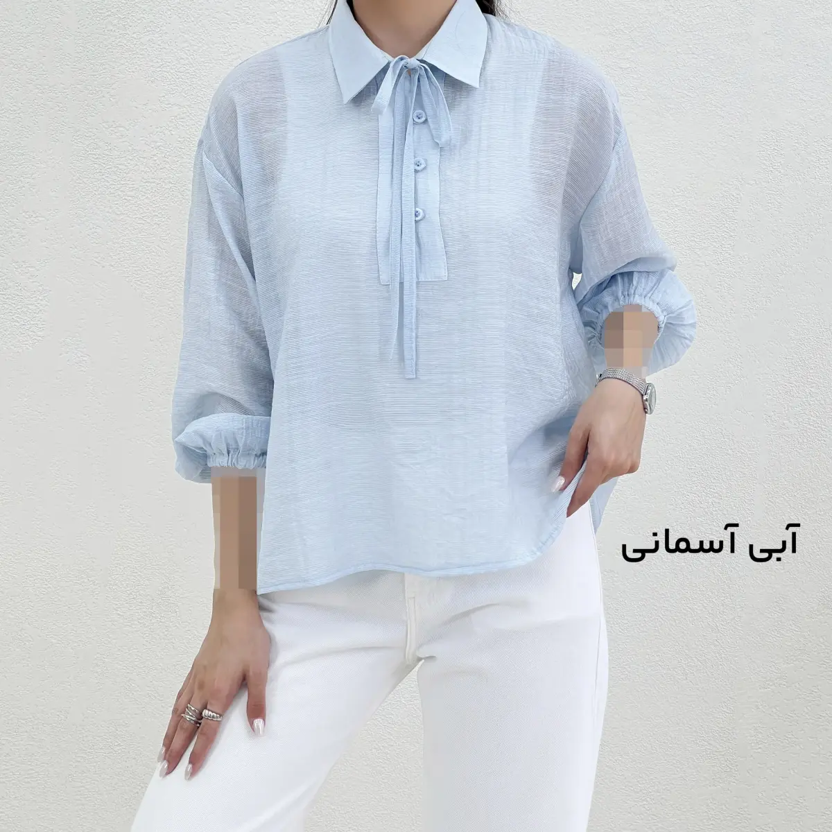 شومیز زنانه جلو بسته شیشه ای