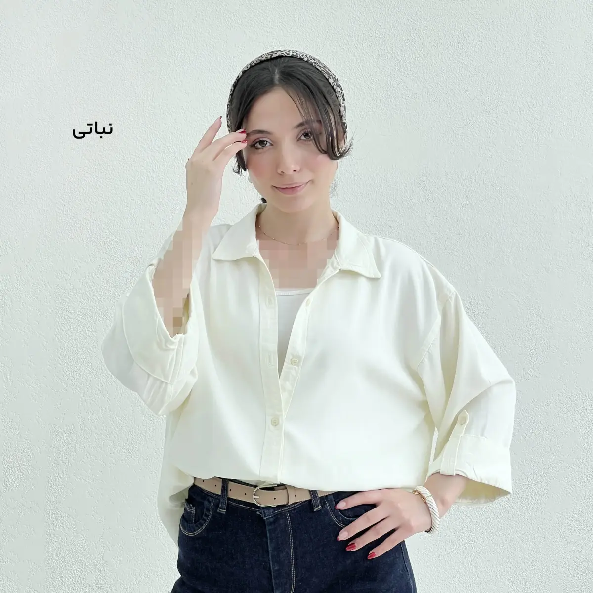شومیز زنانه کتان سیلک
