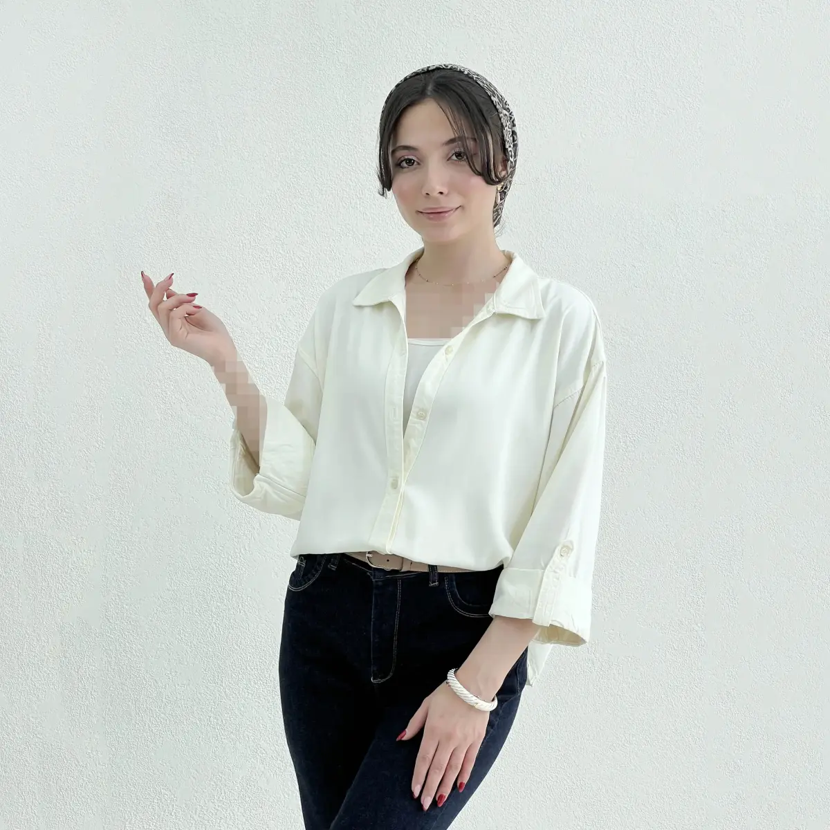 شومیز زنانه کتان سیلک