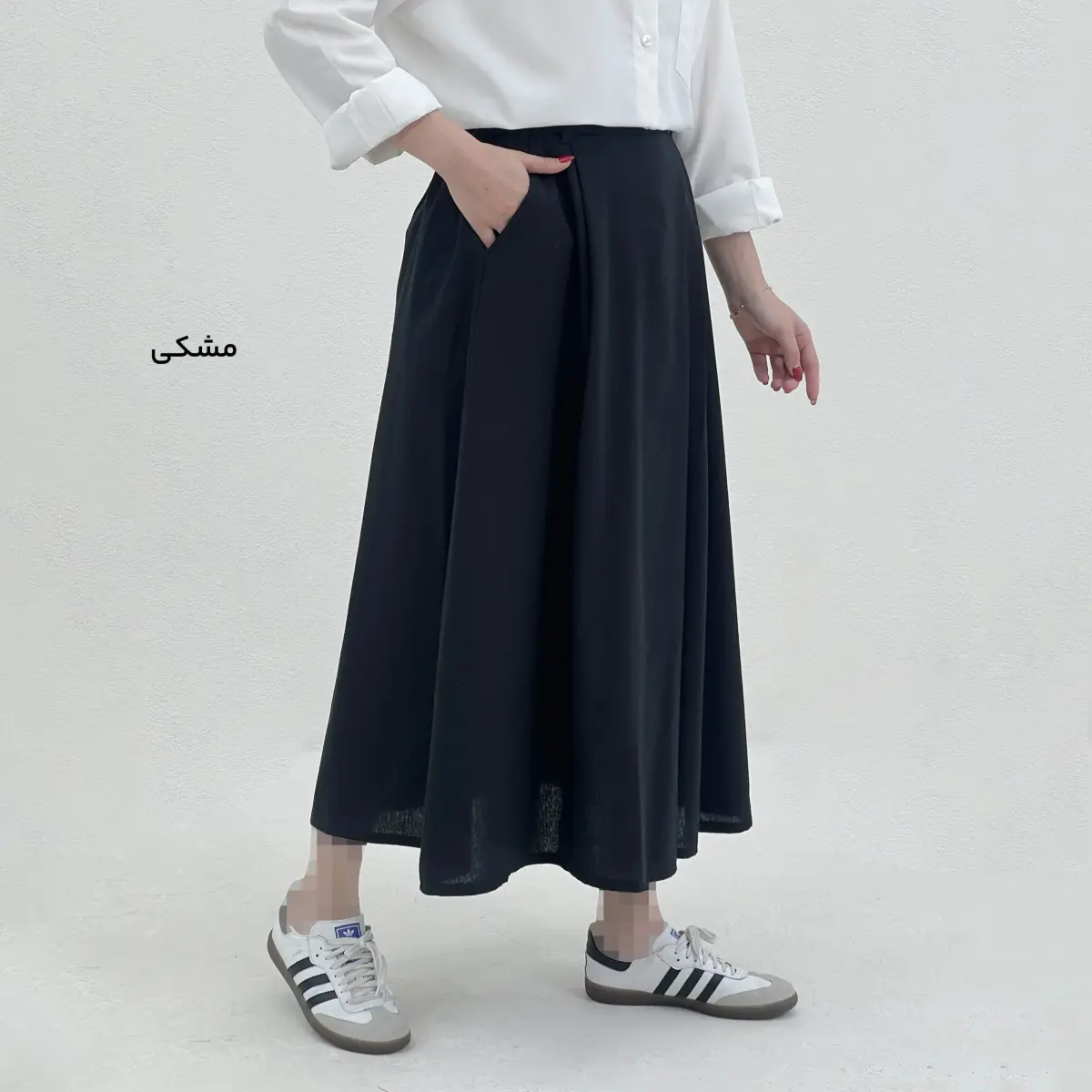 دامن زنانه لینن جلو پیله