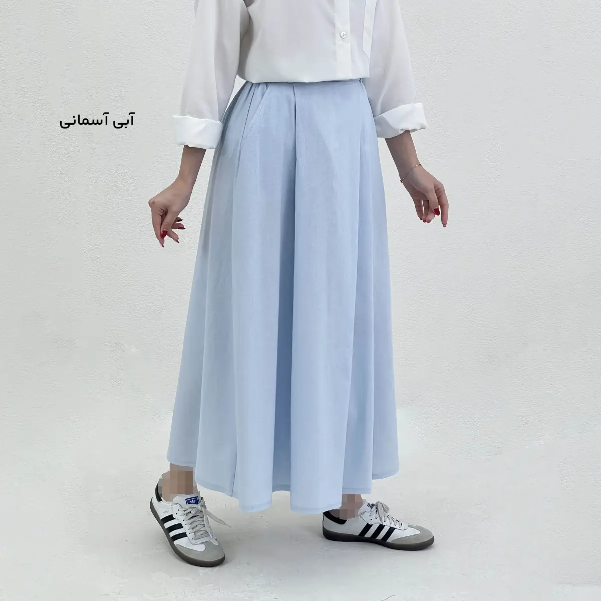 دامن زنانه لینن جلو پیله