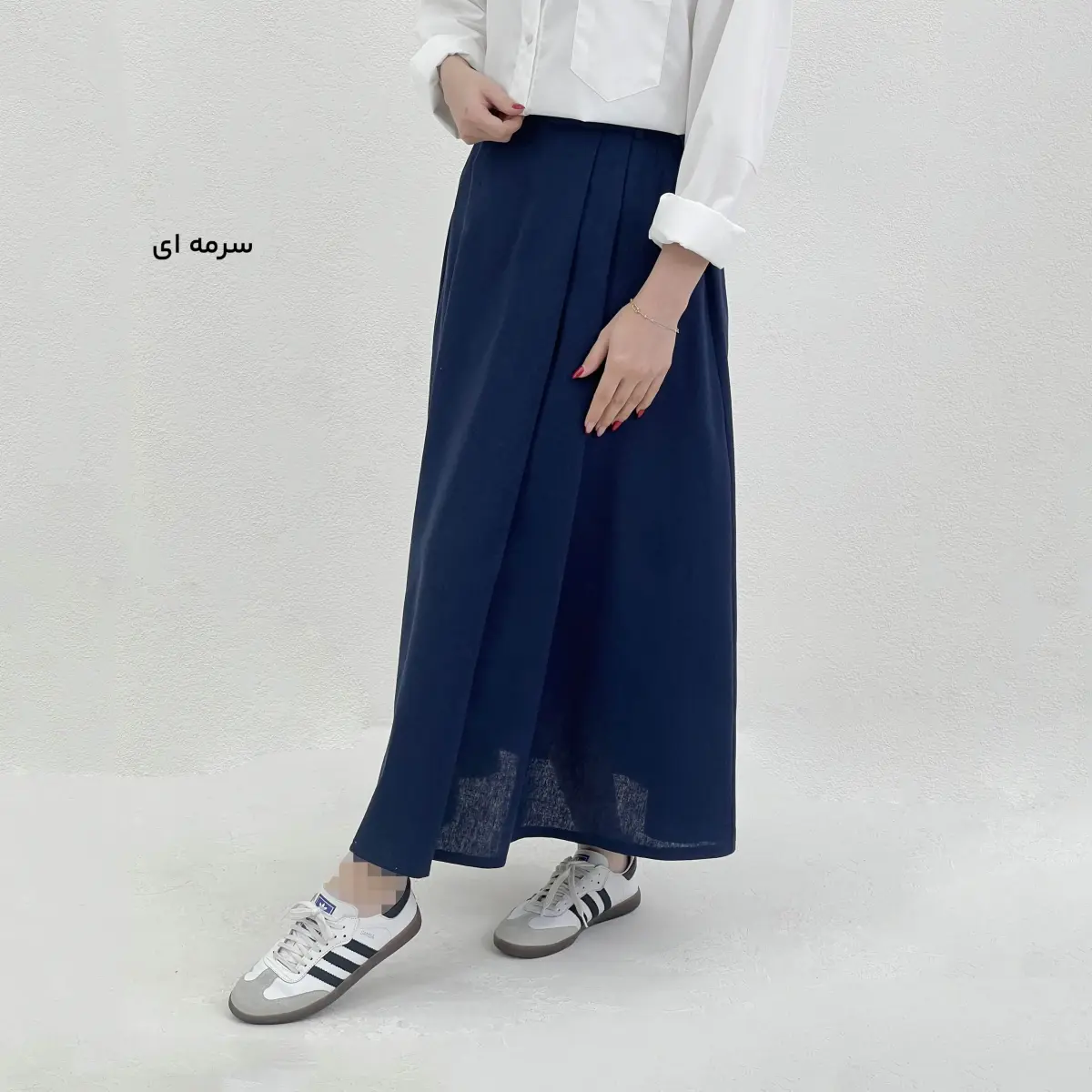 دامن زنانه لینن جلو پیله