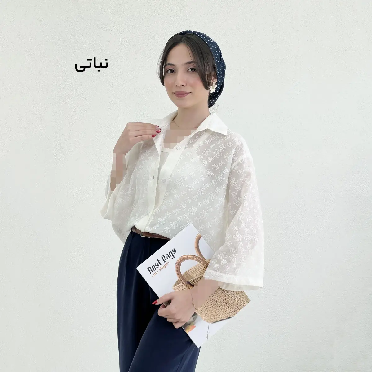 شومیز زنانه طرح گل بهاری