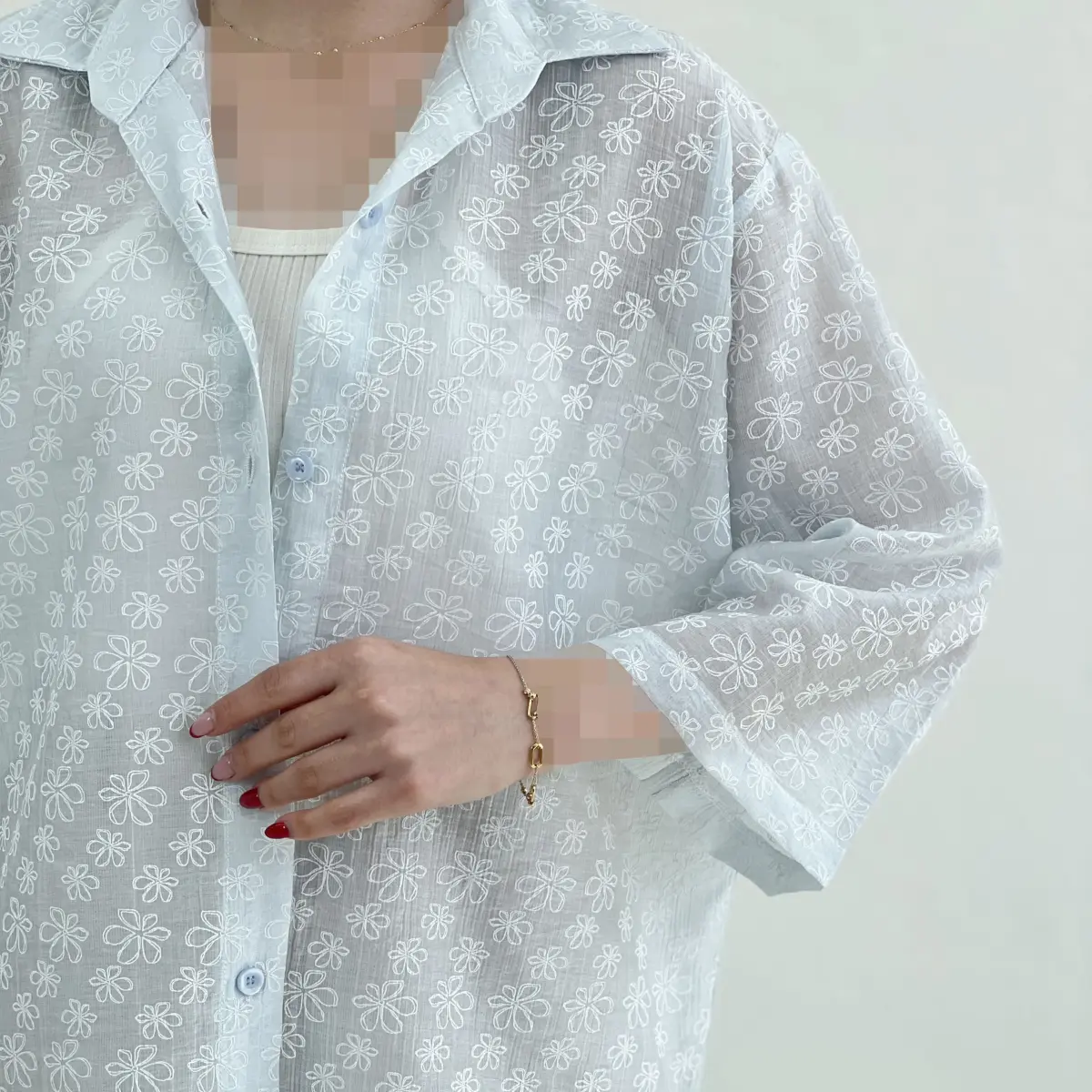 شومیز زنانه طرح گل بهاری