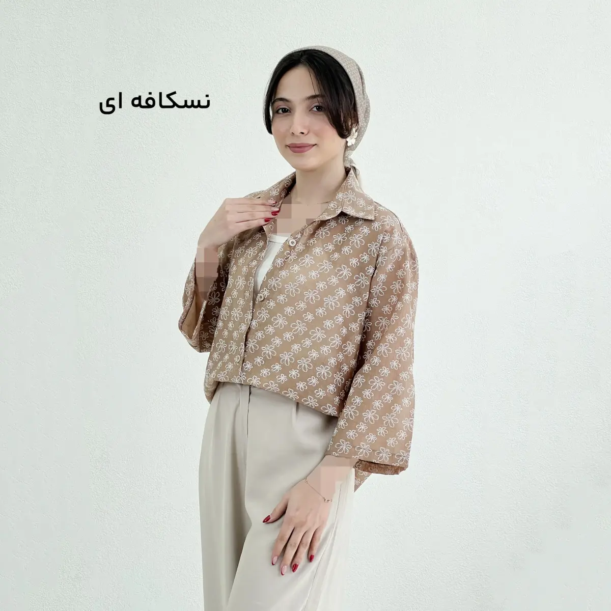 شومیز زنانه طرح گل بهاری