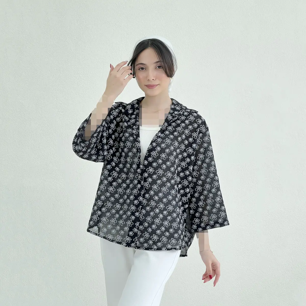 شومیز زنانه طرح گل بهاری
