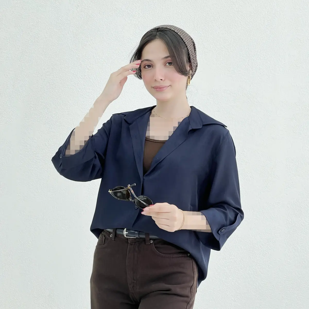 شومیز سیلک زنانه بیسیک