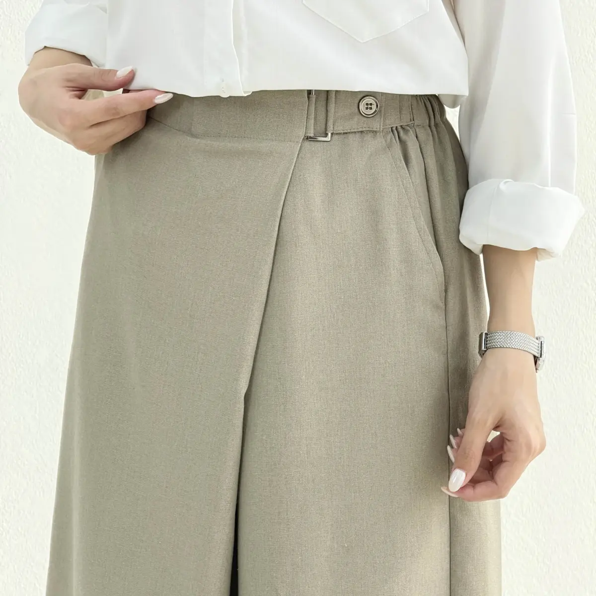 شلوار دامنی زنانه لینن