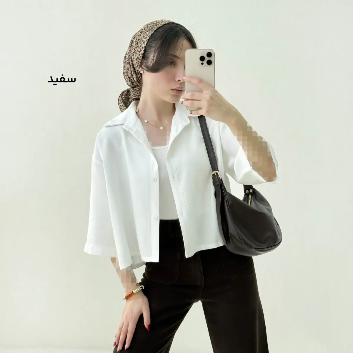 شومیز کراپ زنانه پشت پیله
