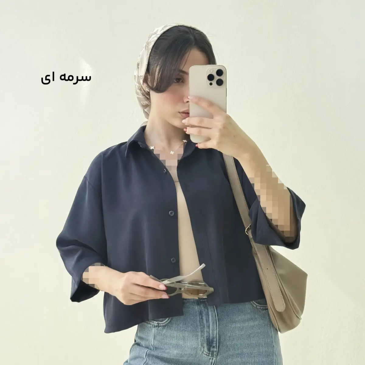 شومیز کراپ زنانه پشت پیله