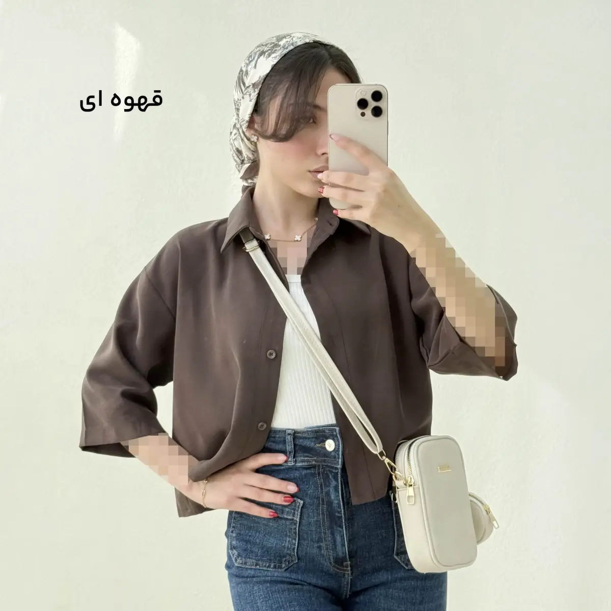 شومیز کراپ زنانه پشت پیله