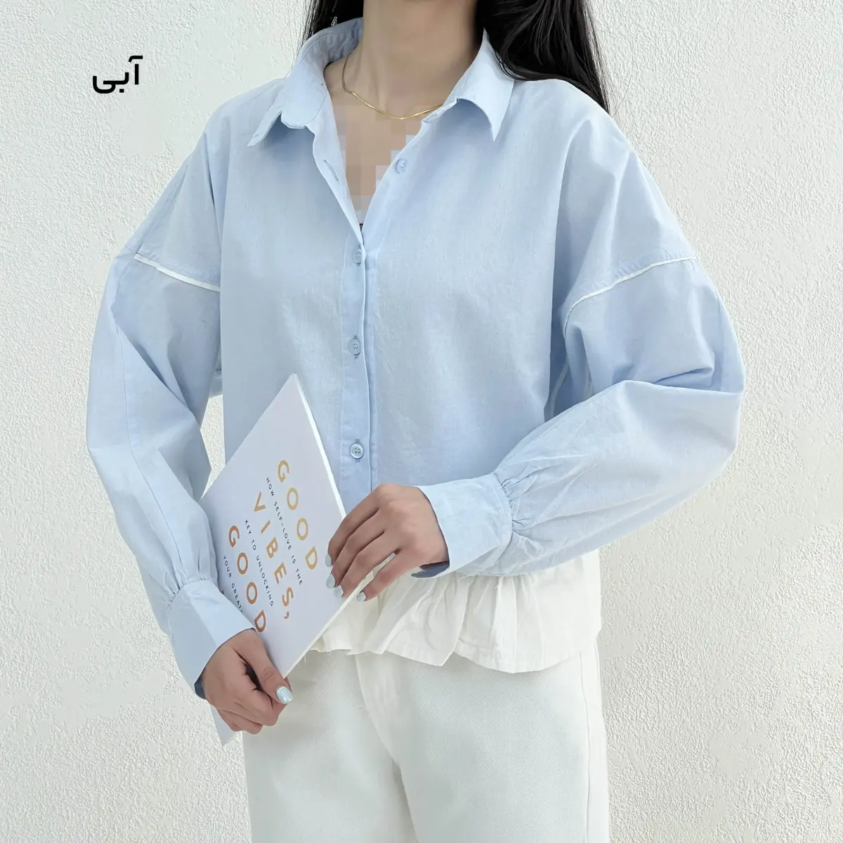 شومیز زنانه لینن پایین چین