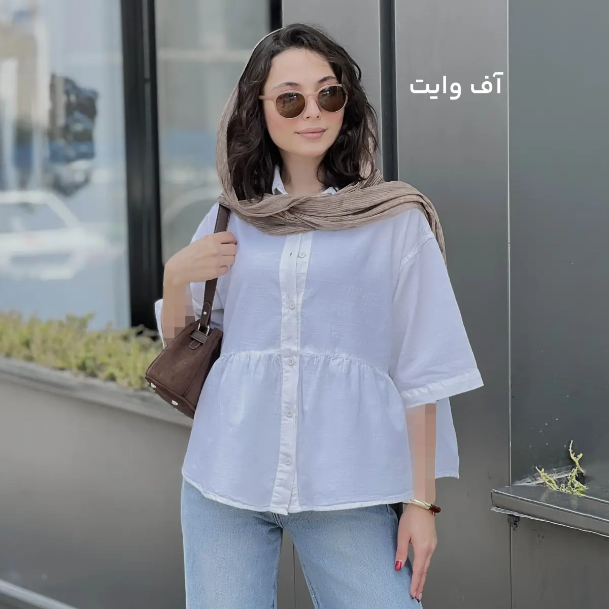 شومیز زنانه چین دار لینن